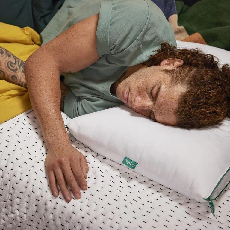 Brooklinen Marlow Pillow for cool, customizable sleep comfort.