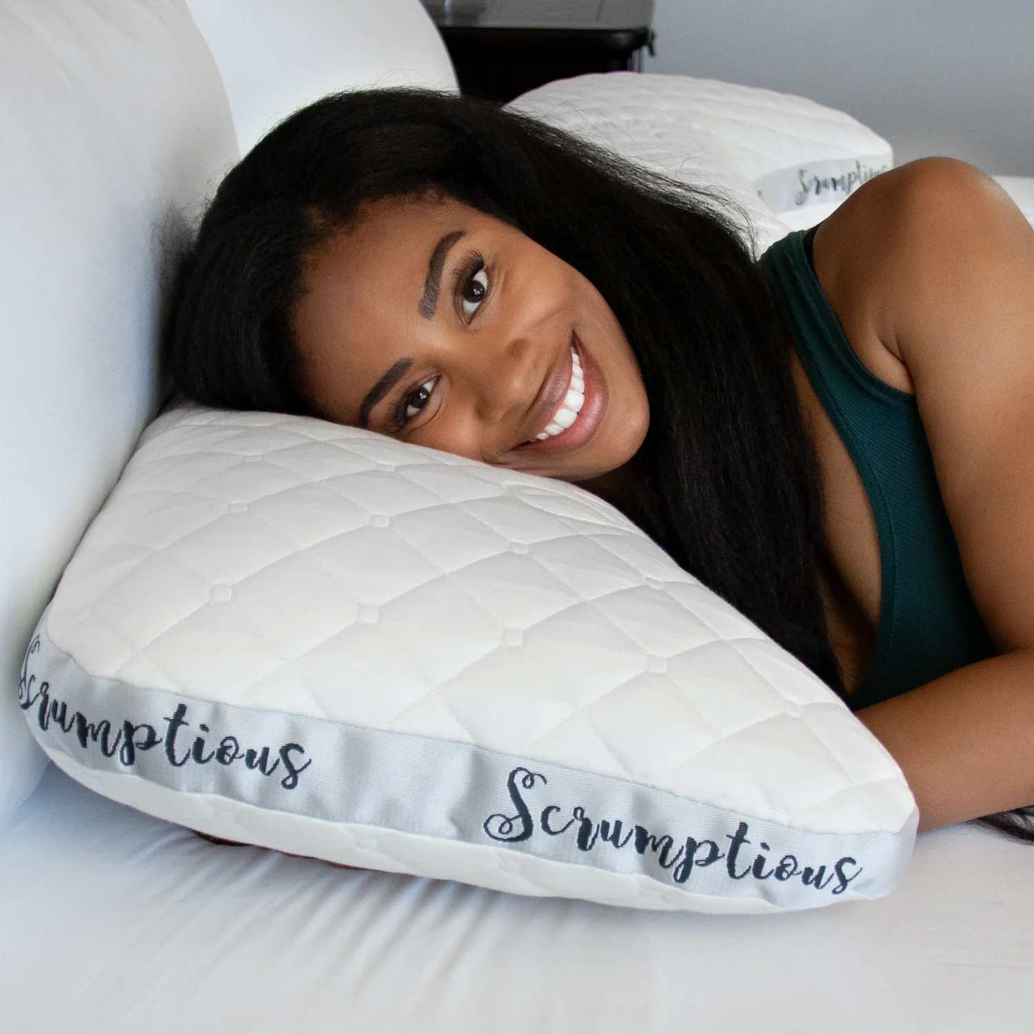 Honeydew Scrumptious Side Sleeper Pillow for cool neck support.