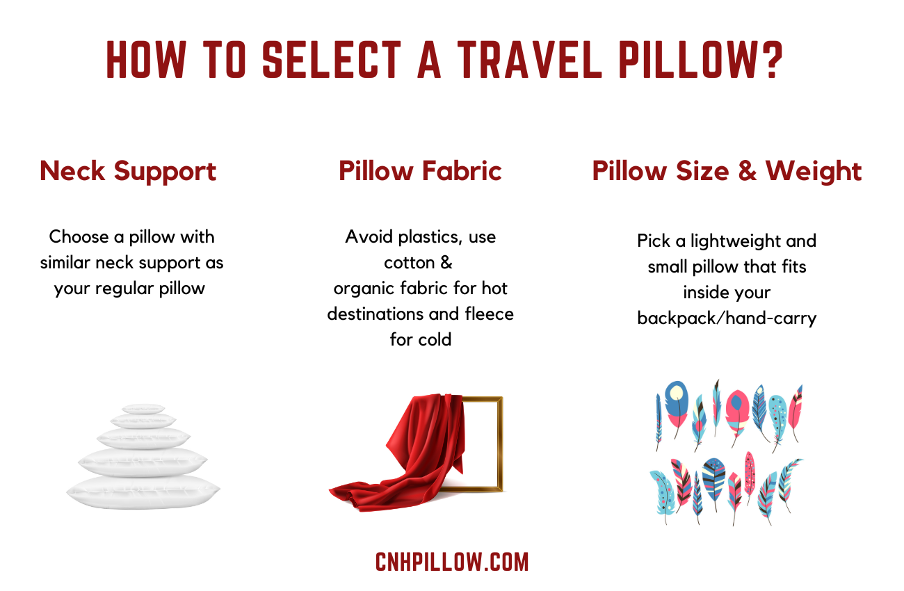 slip travel pillow size