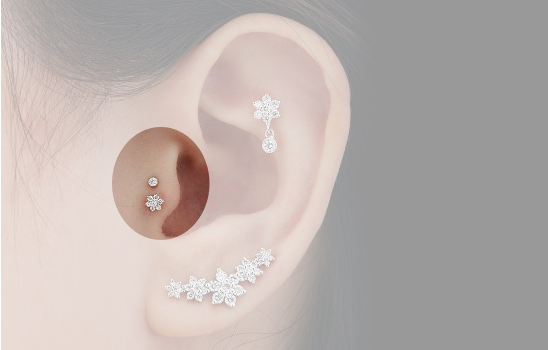 Double Tragus Piercing Trend